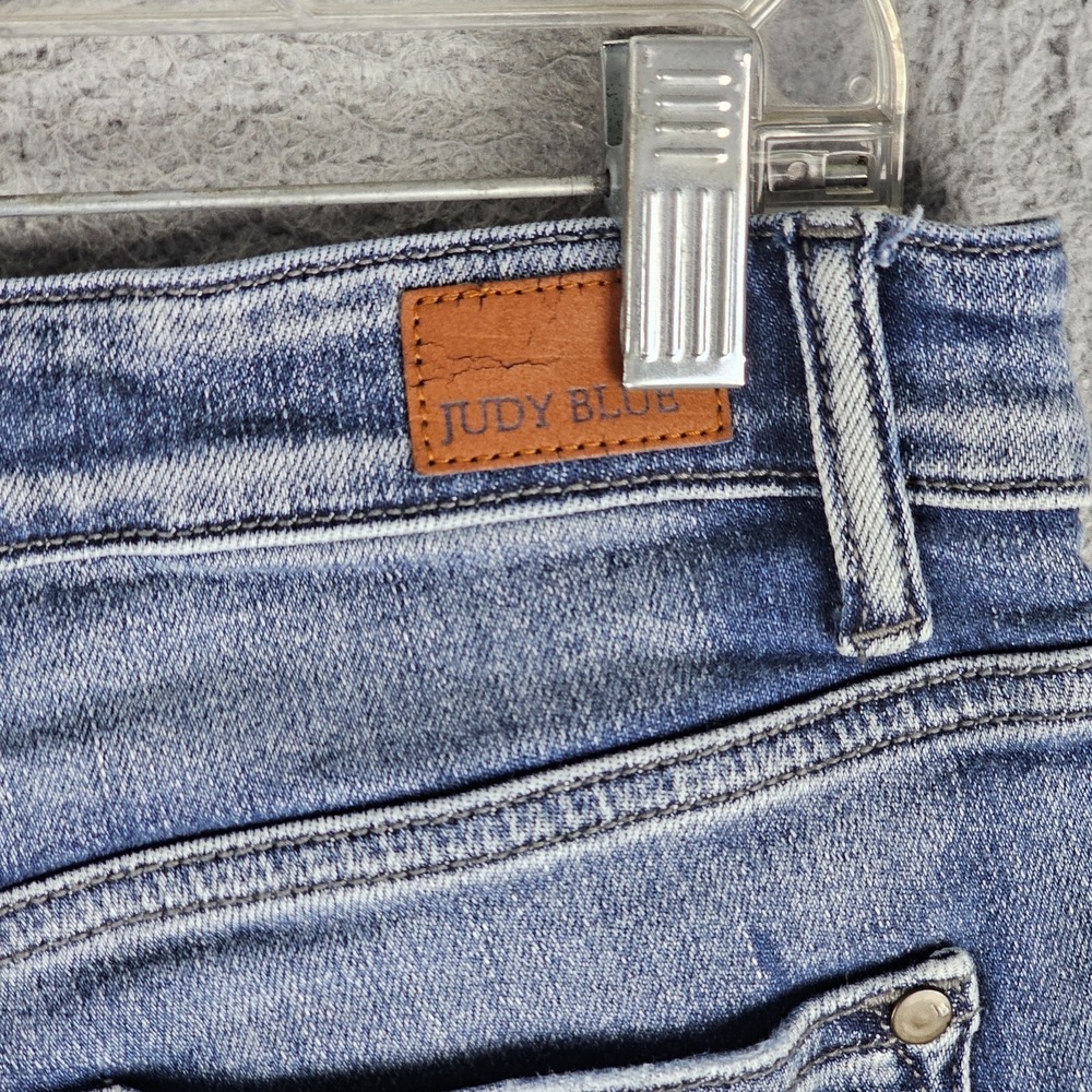 Judy Blue Jeans Women's 3/26 Denim Distressed Skinny Fit Button Fly JB82311LT - Picture 4 of 11